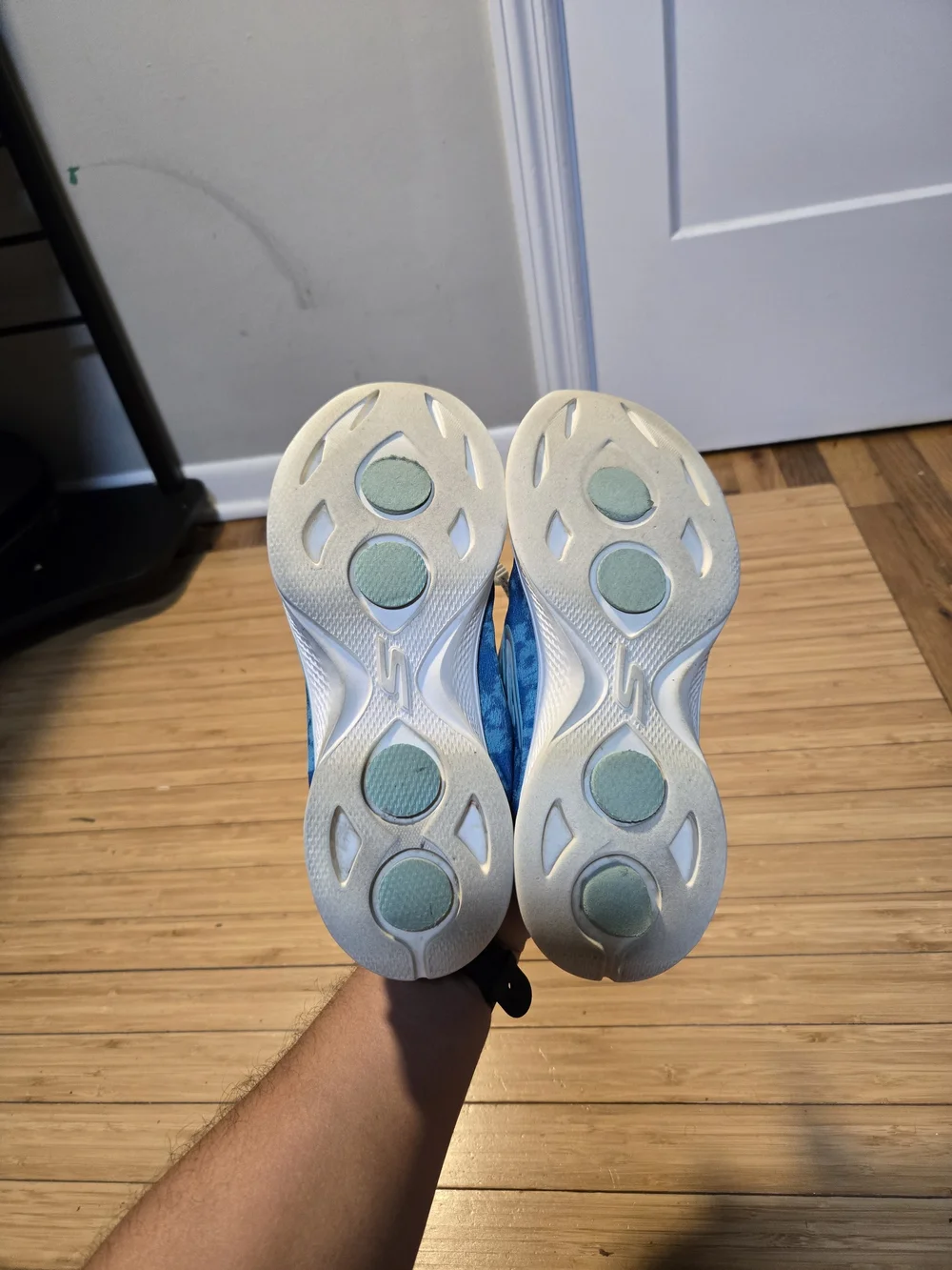 Skechers Women's Aqua Blue Patterned Athletic Sneakers